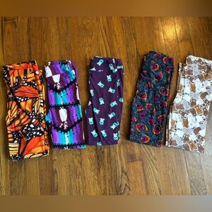 Lot of 5 pair kids L/XL lularoe leggings